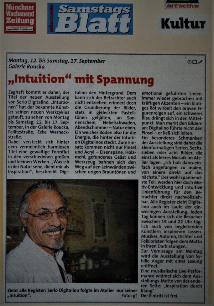 Intuition mit Spannung München Samstag Blatt